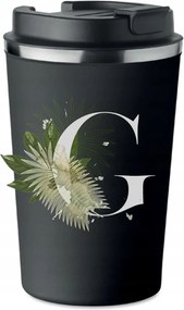 Prémium termo bögre fekete G-betűvel monogrammal KT_199_cz