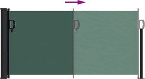 Sötétzöld behúzható oldalsó napellenző 100 x 300 cm