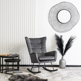 Hintafotel Szürke Bársony Kárpittal. JACKSON