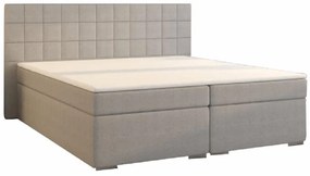 Boxspring ágy, 180x200, szürke, NAPOLI KOMFORT