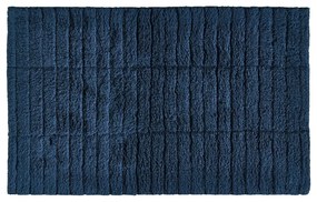 Tiles sötétkék pamut fürdőszobai kilépő, 80 x 50 cm - Zone