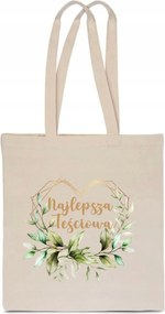 Öko pamut Táska ekrü Legjobb Anyós esküvői ajándék TT_625_e