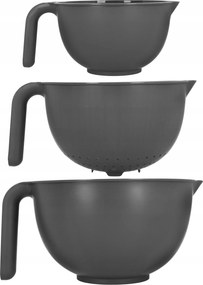 Műanyag tál konyhai tál cédrusfa keverő fogantyúval x3