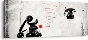 Kép - Telefon rajza Banksy stílusában (120x50 cm)