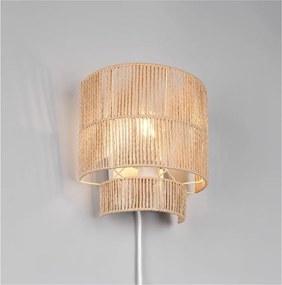 Natúr színű USB fali lámpa Satna – Reality