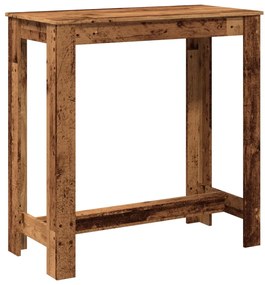antik fa színű szerelt fa bárasztal 102 x 50 x 103,5 cm