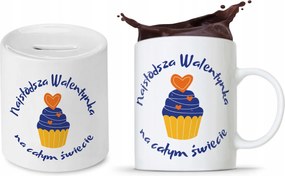 Valentin Napi Szett Lányoknak Bögre Persely nyomott mintával, fényképpel