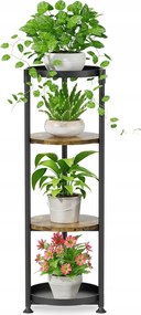 Virágtartó fém virágtartó állvány 4 polccal 113x28,5cm otthonra és kertbe