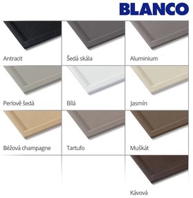 Blanco Legra 8, szilgránit mosogató 780x500x190 mm, 2 kamrás, antracit, BLA-526224