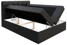 Franciaágy Boxspring Kennedy (140x200) (öko-bőr Soft 017 (fehér)). 1059302