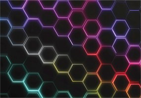 Gyerek Fotótapéta 3D Hexagonok Gaming Gyerekszoba 300x210