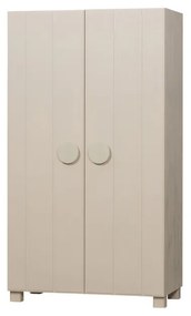 Krémszínű borovi fenyő ruhásszekrény 110x200 cm Noah – WOOOD