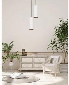 AVALO függeszték 2xE27/60W/230V, 20 cm, fehér/rezes