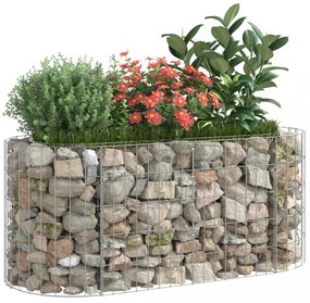 horganyzott vas gabion magaságyás 120 x 50 x 50 cm