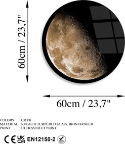 UV-1125 kerek edzett üvegkép, Ø60 cm
