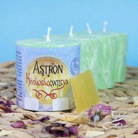 Astron Kívánsággyertya 4x – Henger 5,5 cm - családi csomagolás - világoszöld (ZE2)