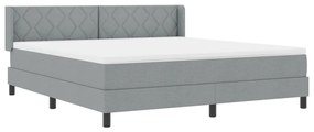 Boxspring Ágy matrac kényelmes, világosszürke színben, 180 x 200 cm-es szövet