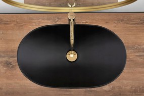 Pultos mosdó Rea Royal 60 black mat