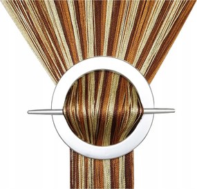 Függöny Spagetti Függöny 150x160 magasság barna tejcsokoládé cappuccino