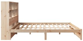 tömör fenyőfa könyvespolcos ágy matrac nélkül 200 x 200 cm