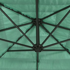 zöld kerti napernyő acél rúddal 268 x 268 x 226 cm