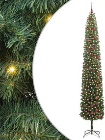 vidaXL Mű karácsonyfa 300 LED-del Zöld 300 cm PVC, acél és műanyag