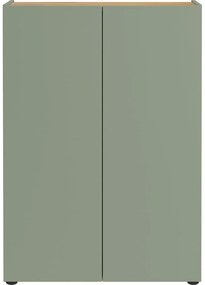 Világoszöld cipőtartó tölgyfa dekorral 74x105x33 cm Alviano – Germania