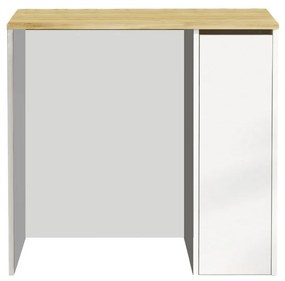 Saly White and Walnut mosógépszekrény