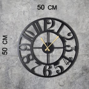 The Old Times fém falióra, 50 x 50 cm