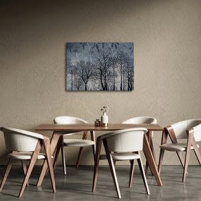 Kép - Fa sziluettek levelekkel (70x50 cm)