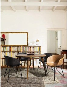 Sötétszürke kárpitozott étkezőszék Warhol – Bizzotto