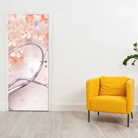 Fotótapéta ajtóra - Korallfa virágai, absztrakt (95x205cm)