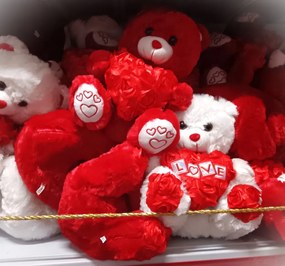30 Cm I Love You Plüss Maci Valentin Napra Rózsa Szívecskével Plüss Rózsamaci