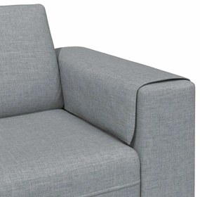 Kanapé Szett 3 pcs Világosszürke szövet
