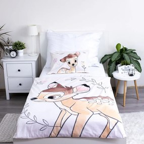 Pamut gyerek ágyneműhuzat babaágyhoz 100x135 cm Bambi "Beige" – Jerry Fabrics