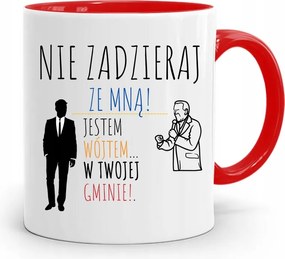 Piros Bögre Ne Szórakozz Velem! fényképes nyomattal