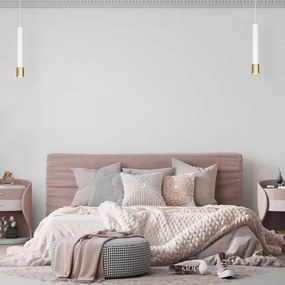 Csillár zsinóron NEST 1xGU10/8W/230V fehér/arany