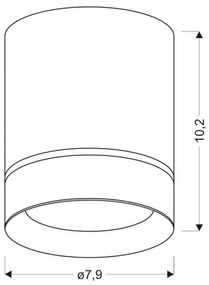 Spotlámpa TUBA 1xGU10/15W/230V fekete