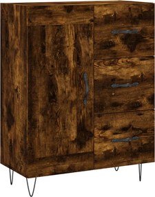vidaXL füstös tölgy színű szerelt fa tálalószekrény 69,5 x 34 x 90 cm