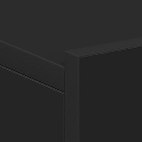 2 db fekete szerelt fa függő éjjeliszekrény 40 x 30 x 15 cm