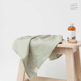 Zöld len törölköző 30x30 cm - Linen Tales