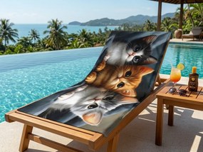 Gyorsan száradó strand fürdőlepedő CATTINO színes 70 x 140 cm, 100% mikroszál