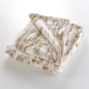 Bézs műszőrme takaró 180x220 cm Cheyenne – douceur d'intérieur