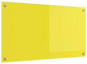 Konyhai Fali Csempe Sárga 90x50x0,6 cm Edzett Üveg