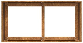 növénytartó rozsdás 80x40x40 cm időjárásálló acélból