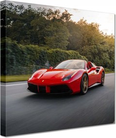 Vászonkép 20x20 Piros Ferrari út