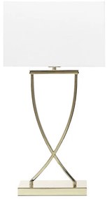 Fehér és aranyszínű fém asztali lámpa 62 cm YASUNI Beliani