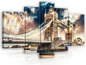 Vászonkép Város Híd Vászon Fal 5 Részes Képek Szett 170x100