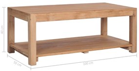 Tömör tíkfa dohányzóasztal 100 x 50 x 40 cm
