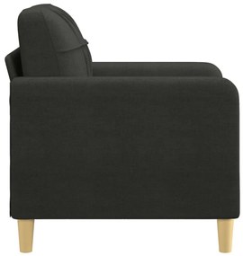 fekete szövet kanapéfotel 60 cm